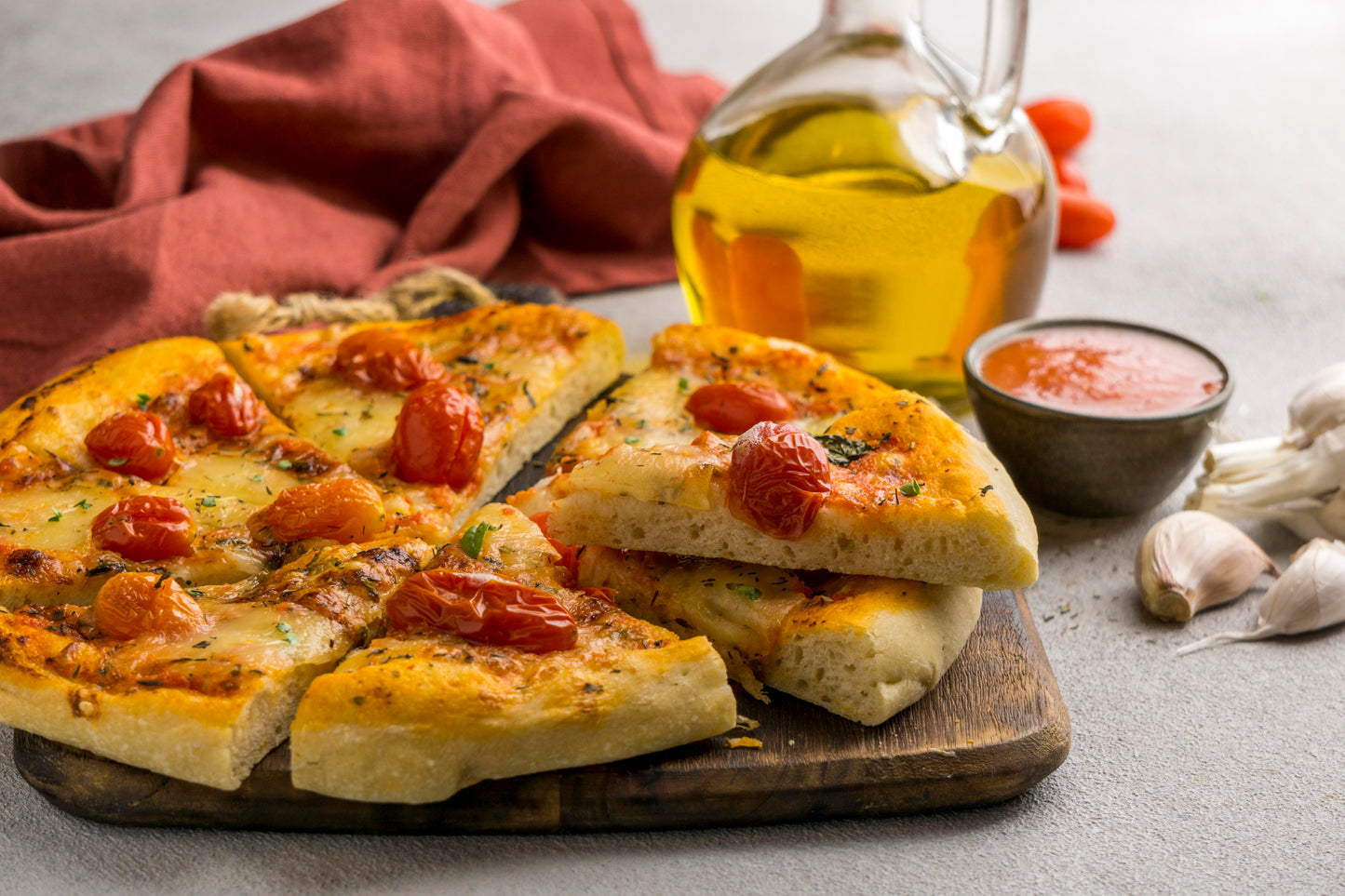 Tomato Focaccia - Fresh and Aromatic Italian Bread